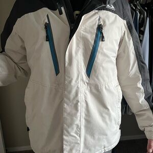 Double Layered White and Black Men's Ski Jacket by Gerry